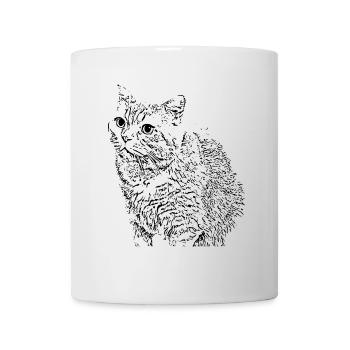 British Shorthair Cat Cat Black Cats - Mug - white - Front