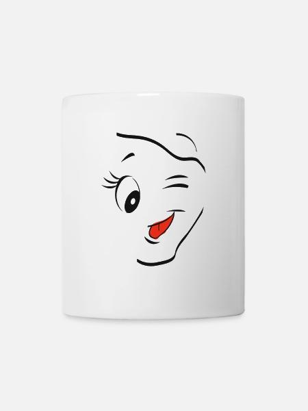 Zwinker Smiley - Tasse - Weiß