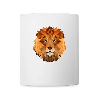 Low Poly Type Lion King of the Beast Mighty - Mug - white - Front
