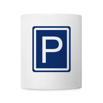 Parking Car Parking garage Parking bay Road sign - Mug - white - Front