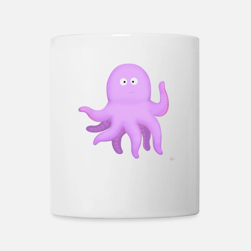 Pieuvre rose - Mug blanc - blanc