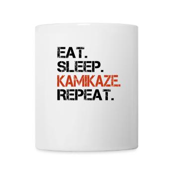 manger dormir répéter kamikaze - Mug blanc - blanc - Devant