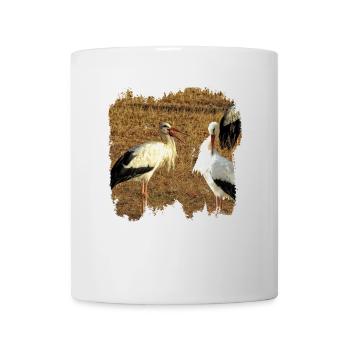 Master Adebar and Mrs. Adebar are storks - Mug - white - Front