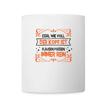 No matter how full the head - fluff always fit in - Mug - white - Front