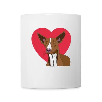 Podenco with heart - Mug - white - Front