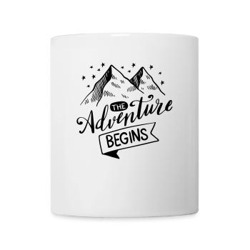 The Adventure begins saying, quote, adventure - Mug - white - Front
