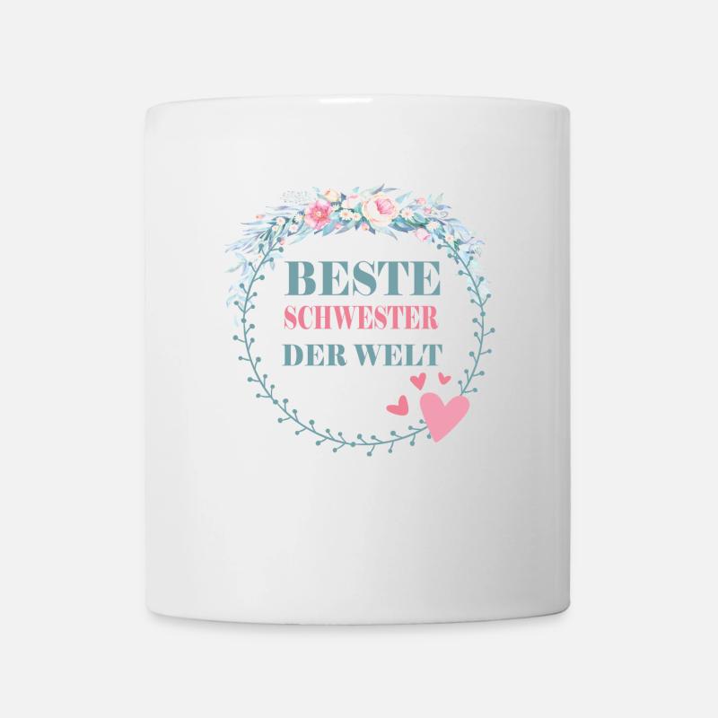 Beste Schwester der Welt Geschenkidee - Tasse - Weiß