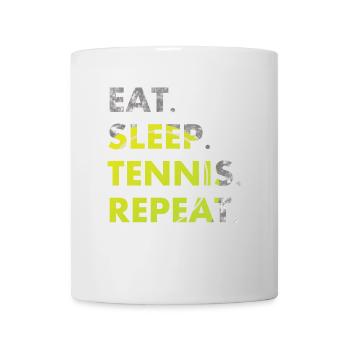 Eat Sleep Tennis Repeat - Mug blanc - blanc - Devant