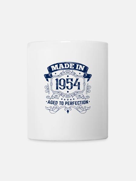 1954 Anniversaire Fabriqué en 1954 - Mug blanc - blanc