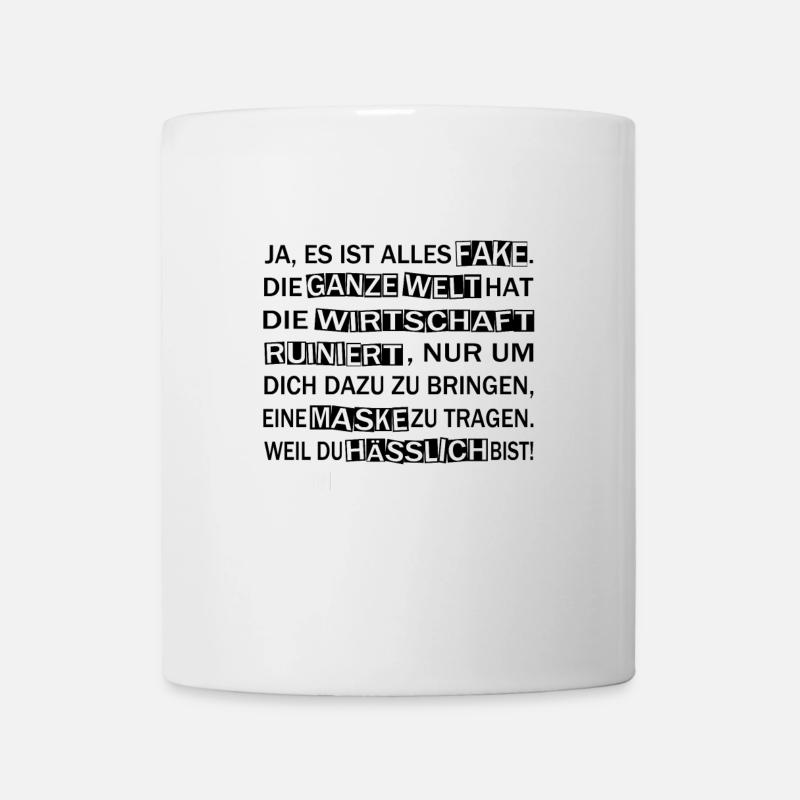 Lustige Corona Sprüche Verschwörung - Tasse - Weiß