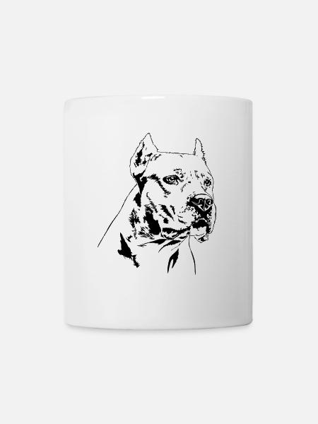 DOGO ARGENTINO Hunde Portrait Hund Wilsigns - Tasse - Weiß