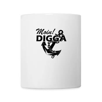 Moin Digga Anker - Tasse - Weiß - Vorne