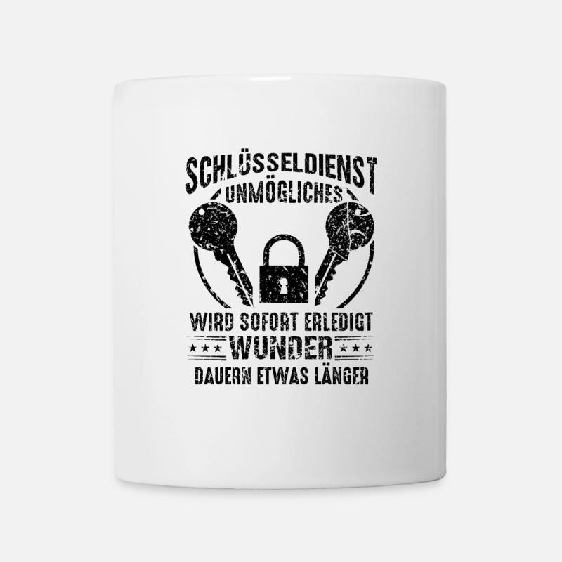 Schlüsseldienst Geschenkideen Sprüche - Tasse - Weiß