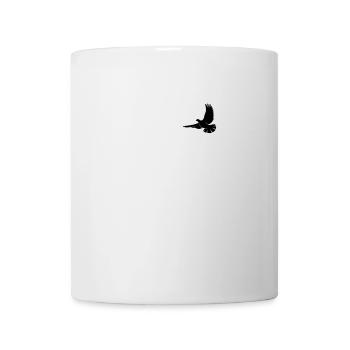 Petite colombe blanche de la paix en noir - Mug blanc - blanc - Devant