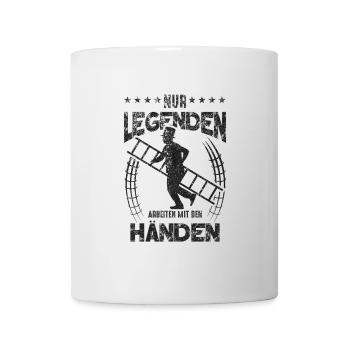 Schornsteinfeger T-Shirt Nur Legenden arbeiten mit - Tasse - Weiß - Vorne