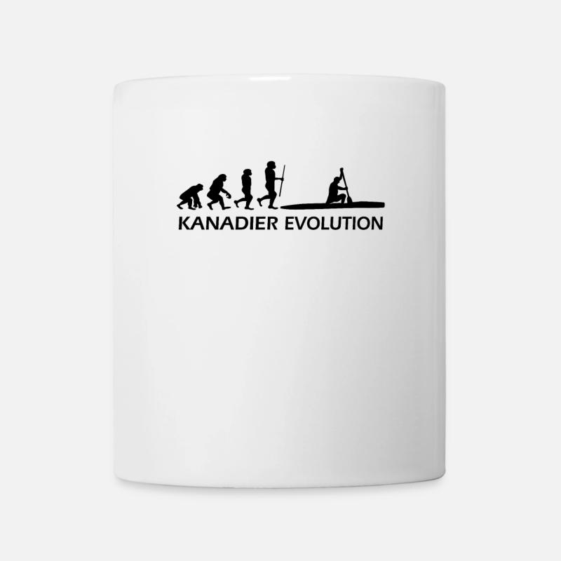 Kanadier Evolution Shirt mit Schrift - Tasse - Weiß