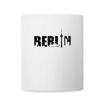 Berliner Skyline Design Silhouette Fernsehturm - Tasse - Weiß - Vorne