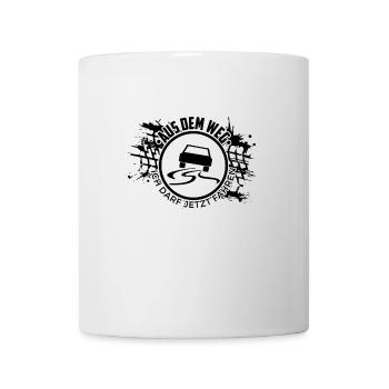 Aus dem Weg ich darf jetzt Auto fahren - Tasse - Weiß - Vorne