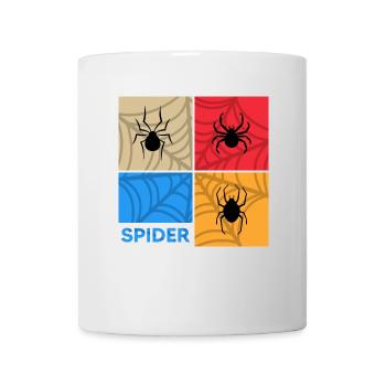 spider retro spider web networker arachnoidea - Mug - white - Front