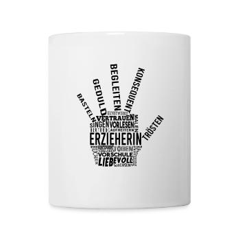 Erzieherin Shirt Wundervolle Worte - Tasse - Weiß - Vorne