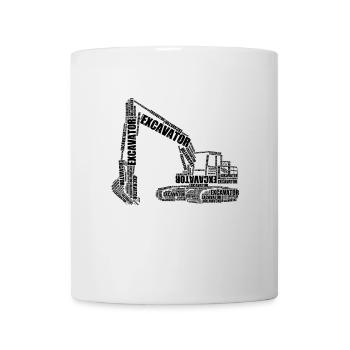 Pilote de pelle hydraulique à partir de mots Pilote de pelle - Mug blanc - blanc - Devant
