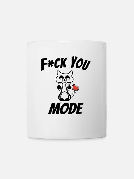 Fuck You Modus englisch - Tasse - Weiß