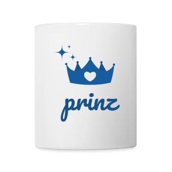 Prinz - Der einzige Prinz mit Krone in Blau - Tasse - Weiß - Vorne
