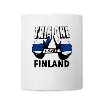 Finnland Flagge Suomi Finnische Fahne Used Look - Tasse - Weiß - Vorne