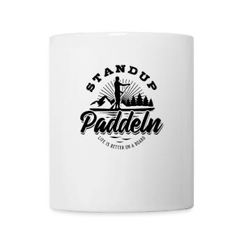 SUP Stand up paddeln - Life is better on a board - Tasse - Weiß - Vorne