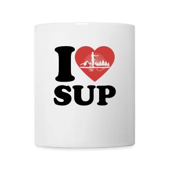 I Love SUP - Herz - Hobby - Tasse - Weiß - Vorne