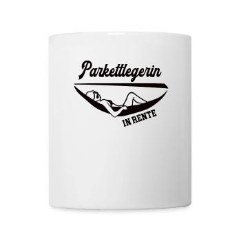 Parkettlegerin in Rente Rentenbeginn Bodenlegerin - Tasse - Weiß - Vorne