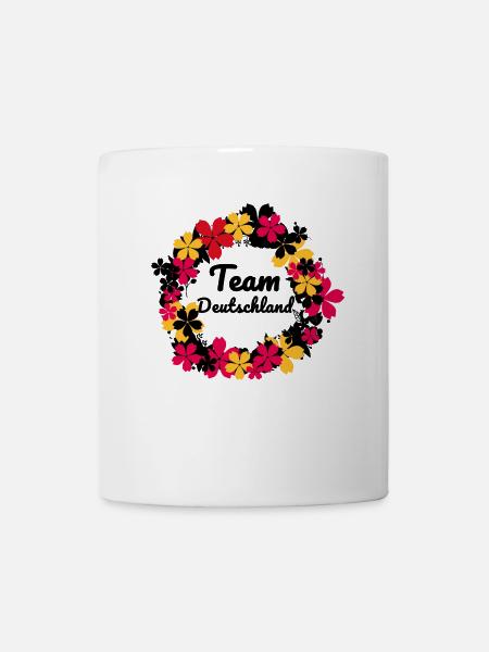 Deutschland,blumen, illustration,,Team Deutschland - Tasse - Weiß