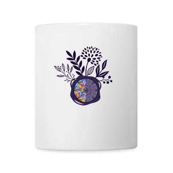 Ophelia Hall Timbre de cire avec fleurs - Mug blanc - blanc - Devant