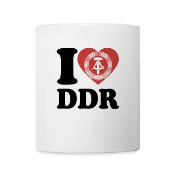 I Love DDR - Herz - Ostalgie - Tasse - Weiß - Vorne