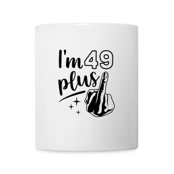 I'm 49 plus 1, middle finger 50th birthday - Mug - white - Front