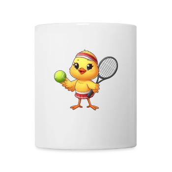 Chicken Chicken Chick Tennis Tennis Game Comic - Mug - white - Front