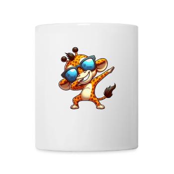 Cool Giraffe Dab Lunettes de soleil Arc-en-ciel - Mug blanc - blanc - Devant