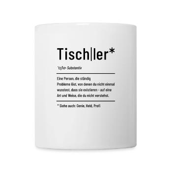 Tischler - Definition - Lexikon - Tasse - Weiß - Vorne