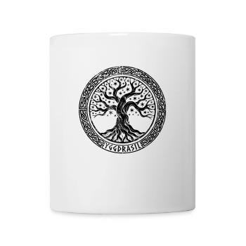 Yggdrasil - Baum des Lebens - Nordisch - Tasse - Weiß - Vorne