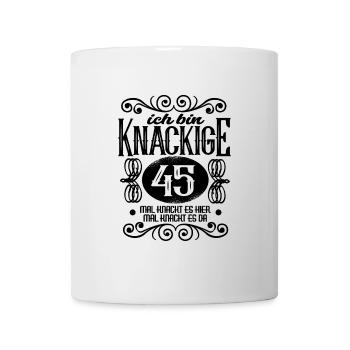 Knackige 45 Geburtstag witzig - Tasse - Weiß - Vorne
