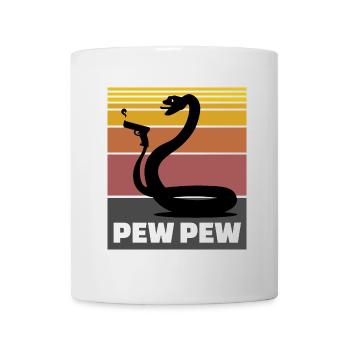 Schlange Pew Pew Geschenk - Tasse - Weiß - Vorne
