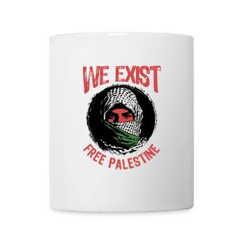 We exist - Freedom for Palestine - Peace - Mug - white - Front
