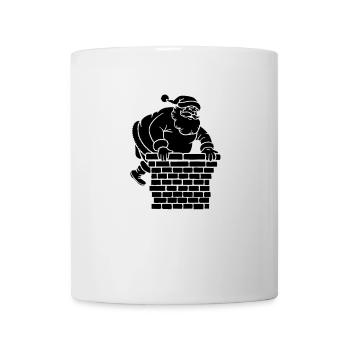 Silhouette du Père Noël Minimaliste - Mug blanc - blanc - Devant