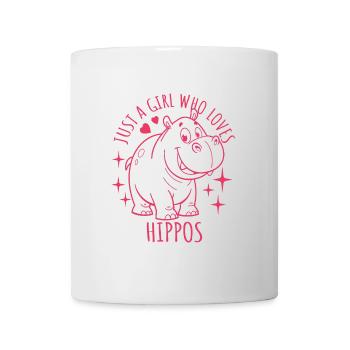 Just a girl who loves hippos - Cartoon - Tasse - Weiß - Vorne