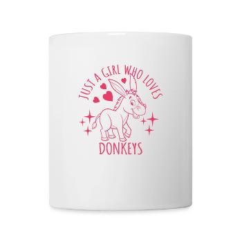 Just a girl who loves donkeys - Cartoon - Tasse - Weiß - Vorne