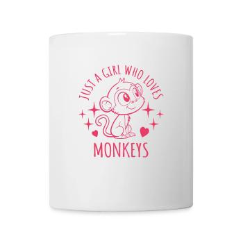 Just a girl who loves monkeys - Cartoon - Mug - white - Front