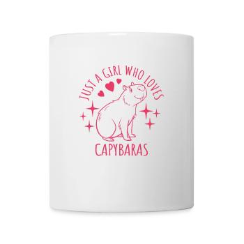 Just a girl who loves capybaras - Cartoon - Tasse - Weiß - Vorne
