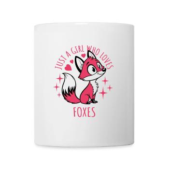 Just a girl who loves foxes - Cartoon - Mug - white - Front