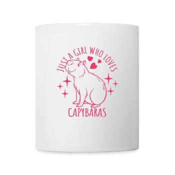Just a girl who loves capybaras - Cartoon - Tasse - Weiß - Vorne