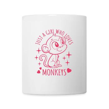 Just a girl who loves monkeys - Cartoon - Mug - white - Front